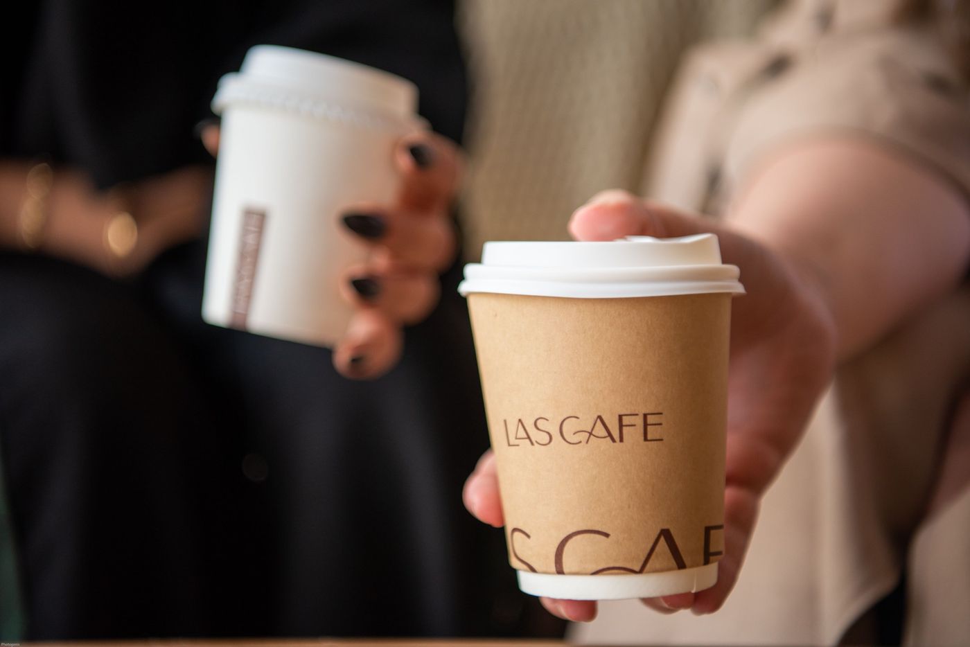 Copos de papel para café, com tampa
